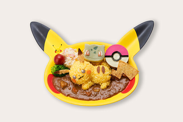 ピカチュウとフシギダネのなかよしカレープレート